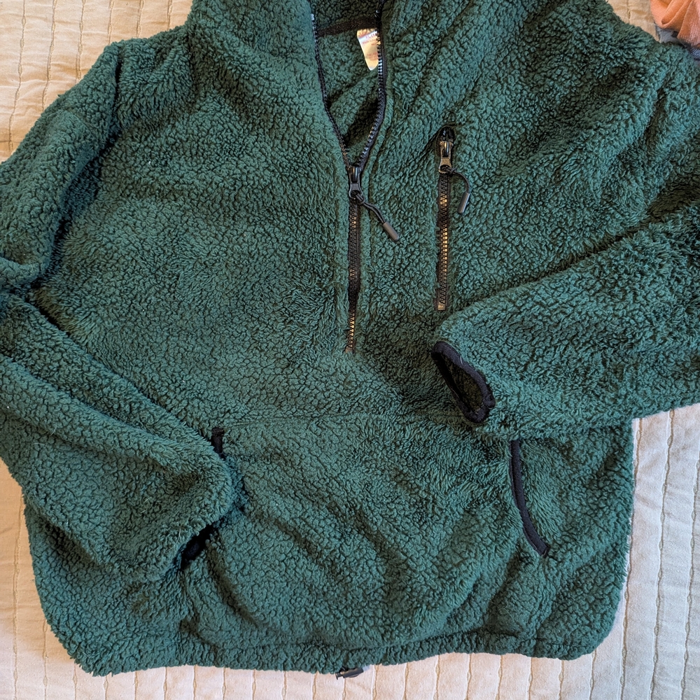 No Boundaries Forest Green Fleece Jacket